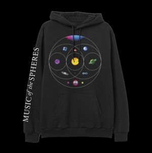 NWOT Unisex Coldplay Music Of The Spheres Black Hoodie